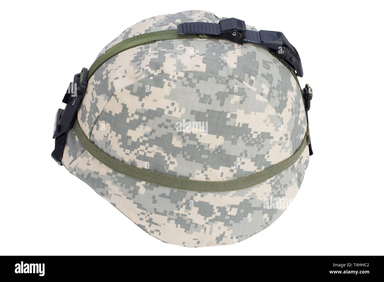 us army kevlar helmet with night vision mount isolated on white Stock