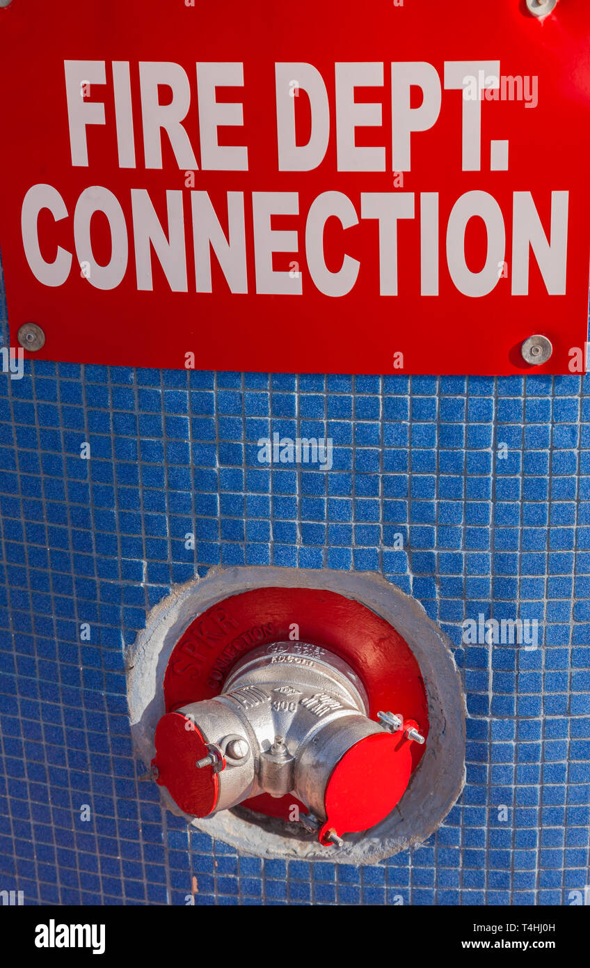 Fire Department Connection fire hydrant Stock Photo Alamy