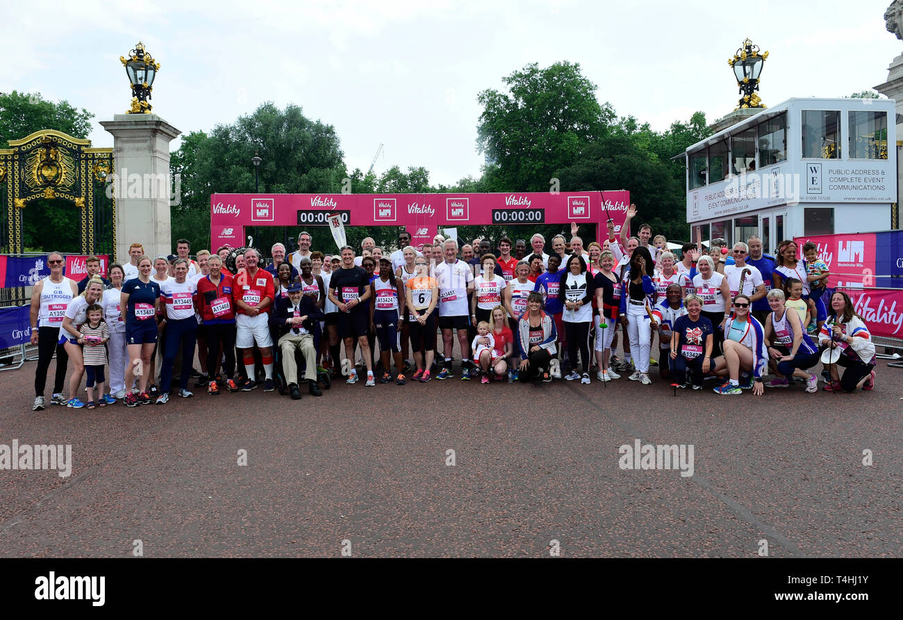 London, UK, 27March 2018,Vitality Westminster Mile, British Olympians take part in the Olympians Mile, Credit: Van Quan /Alamy Stock Photo