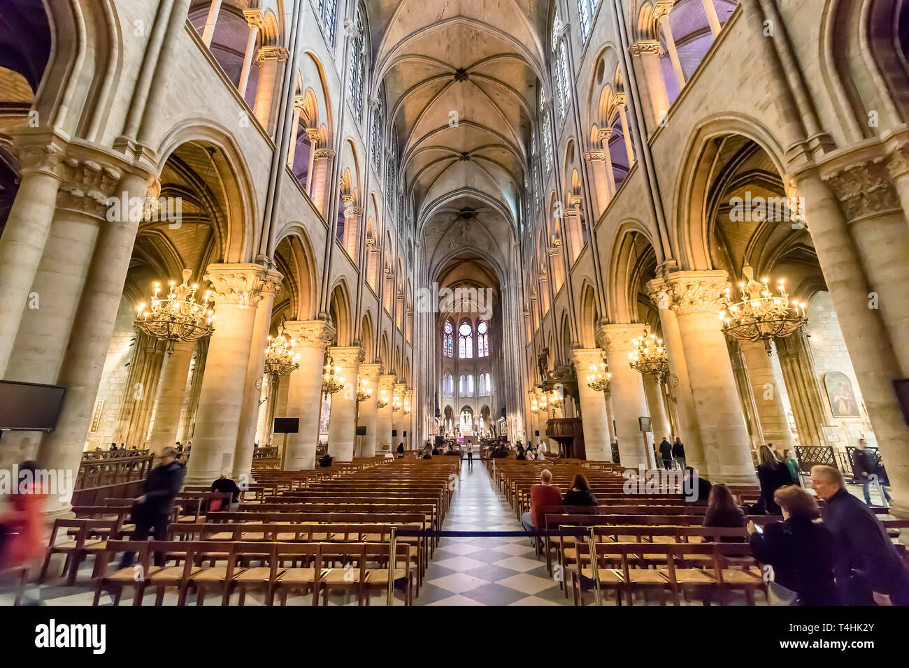 Notre dame paris interior painting hi-res stock photography and images -  Alamy