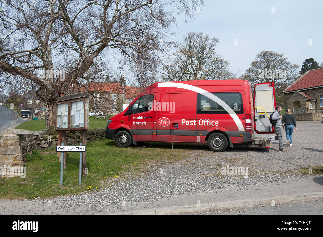 Mobile post office van in Danby, North Yorkshire, England Stock Photo