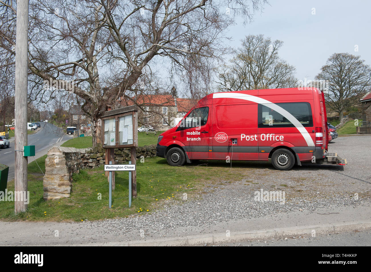 Mobile post office van in Danby, North Yorkshire, England Stock Photo