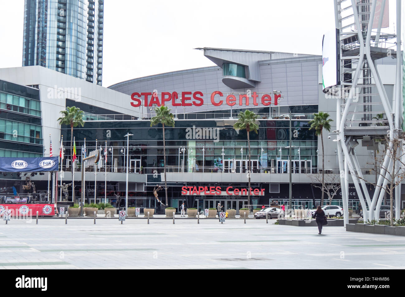 Staples Center at Downtown Los Angeles - CALIFORNIA, USA - MARCH 18, 2019 Stock Photo