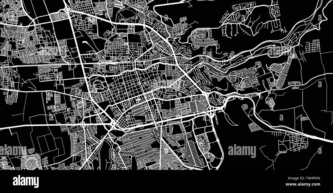 Urban vector city map of Santiago de queretaro, Mexico Stock Vector