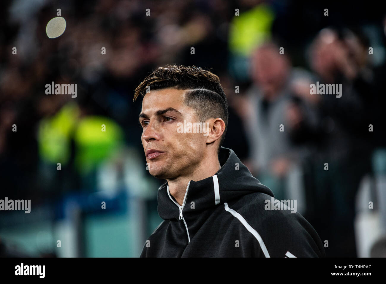 Cristiano Ronaldo of Juventus during the Champions League football match Juventus FC vs Ajax. Ajax won 1 2 at Allianz Stadium in Turin Italy 16th Stock Photo Alamy