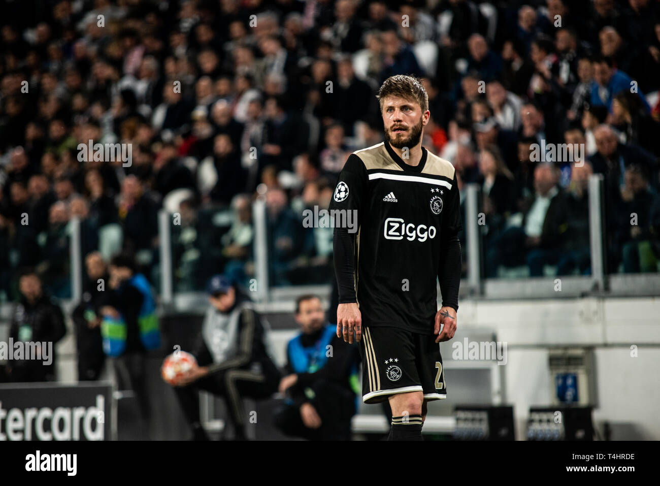 Lasse Schøne of Ajax during the Champions League, football match: Juventus FC vs Ajax. Ajax won 1-2 at Allianz Stadium, in Turin, Italy, 16th april 20 Stock Photo