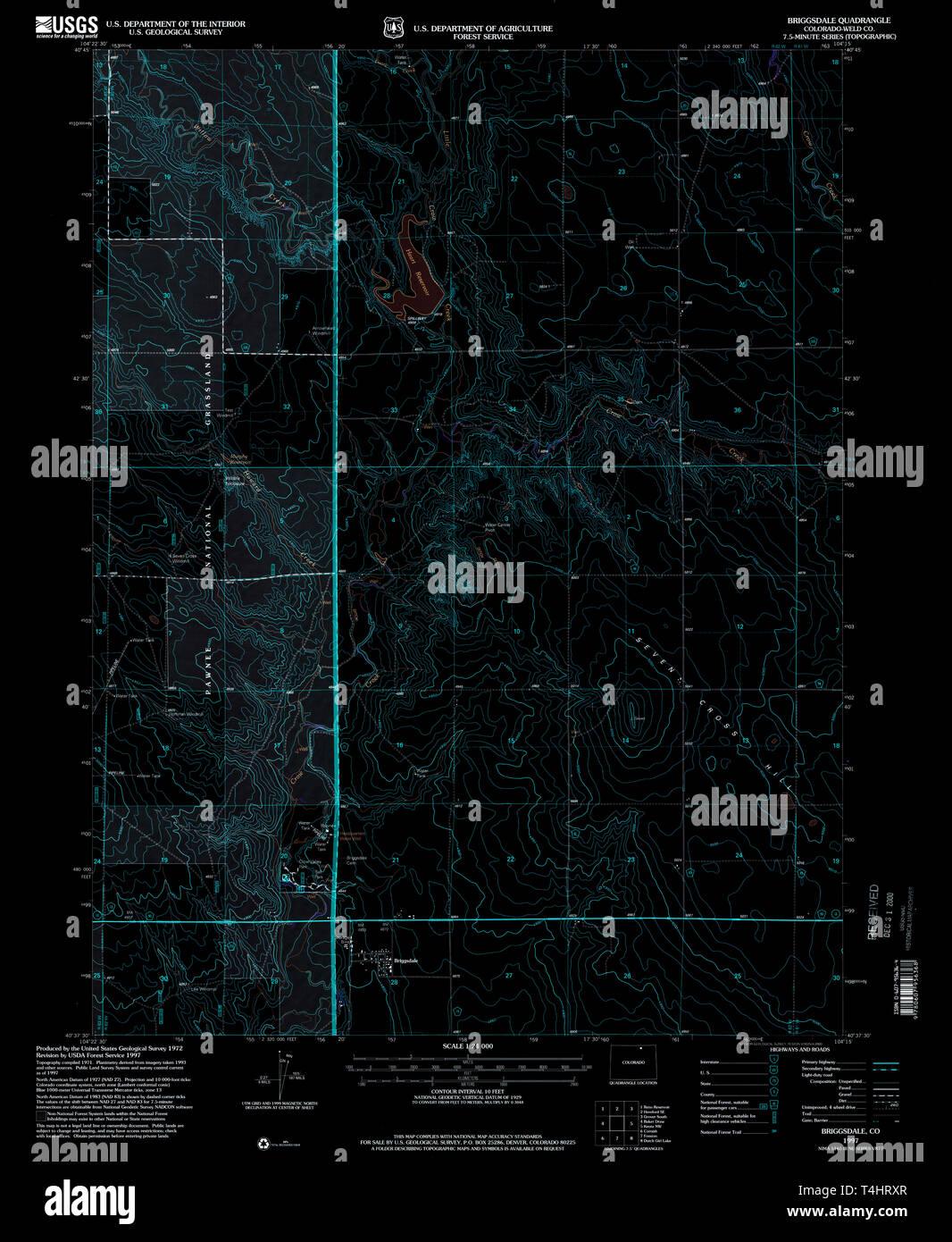 Map of briggsdale hires stock photography and images Alamy