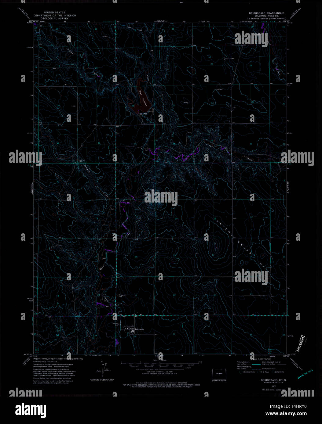 Map of briggsdale hires stock photography and images Alamy