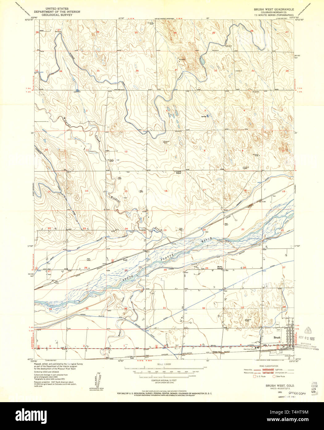 Brush colorado map hi-res stock photography and images - Alamy