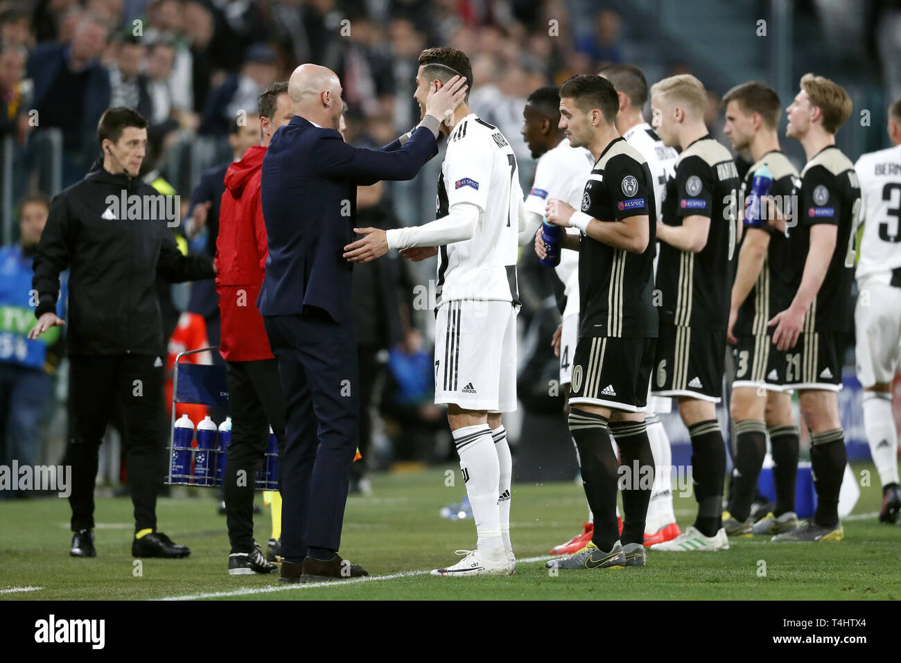 Cristiano Ronaldo of Juventus during the Champions League, football match: Juventus  FC vs Ajax. Ajax won 1-2 at Allianz Stadium, in Turin, Italy, 16th Stock  Photo - Alamy