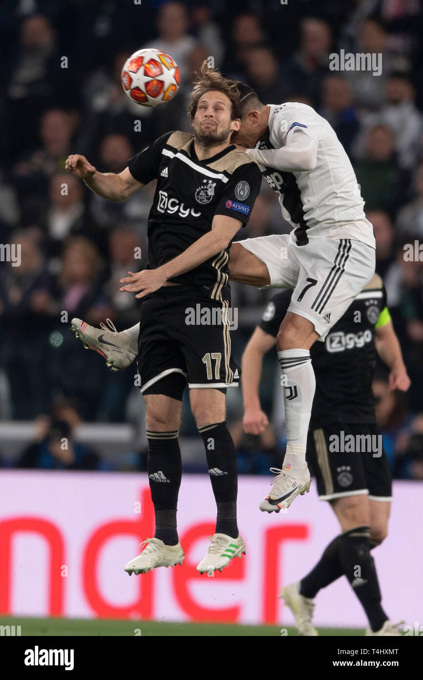 Cristiano Ronaldo of Juventus during the Champions League, football match: Juventus  FC vs Ajax. Ajax won 1-2 at Allianz Stadium, in Turin, Italy, 16th Stock  Photo - Alamy