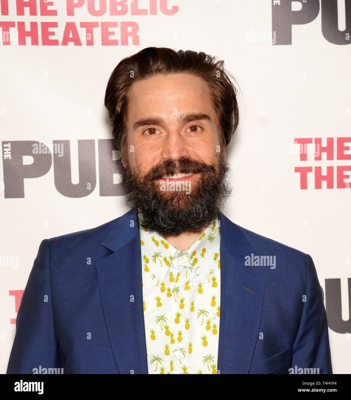 New York, NY, USA. 16th Apr, 2019. Joe Tapper at arrivals for SOCRATES Opening Night on Broadway, The Public Theater, New York, NY April 16, 2019. Credit: Eli Winston/Everett Collection/Alamy Live News Stock Photo