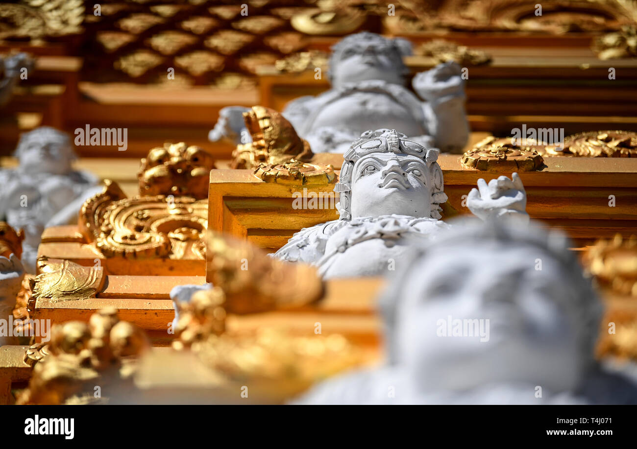 Berlin Germany 16th Apr 2019 Figures At The New Hindu Temple In Berlin Germany 16th Apr 2019 Figures At The New Hindu Temple In