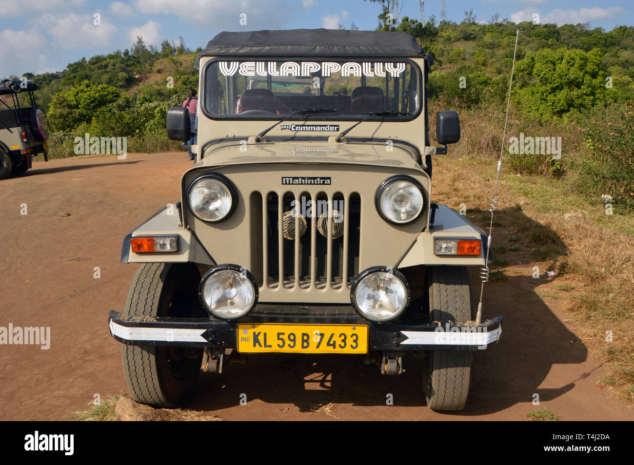 Jeep of the brand 'Mahindra' in the Periyar National Park in the south of India, recorded on 11.02.2019 | usage worldwide Stock Photo