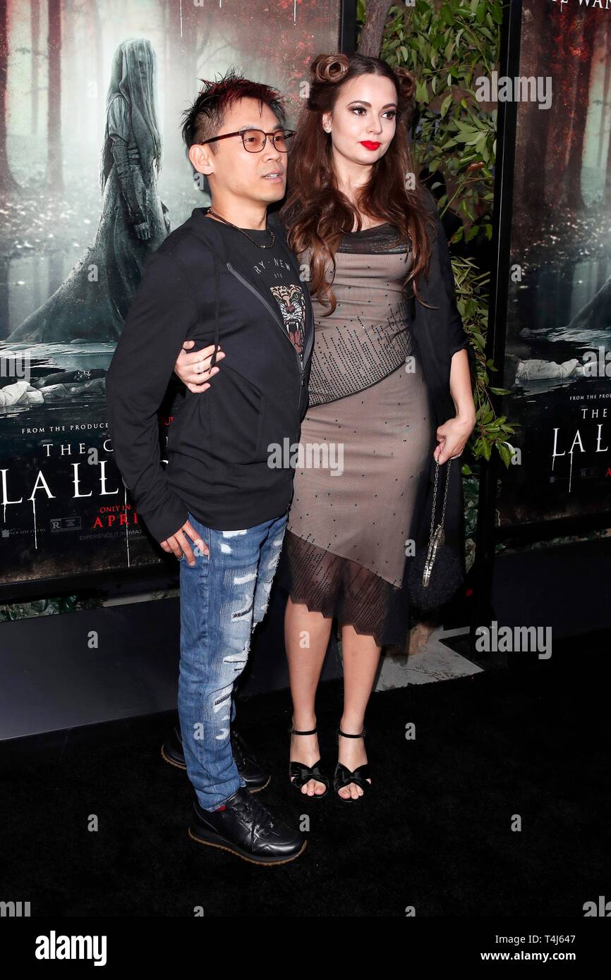 James Wan, Ingrid Bisu at arrivals for THE CURSE OF LA LLORONA Premiere, Grauman's Egyptian Theatre, Los Angeles, CA April 15, 2019. Photo By: Priscilla Grant/Everett Collection Stock Photo