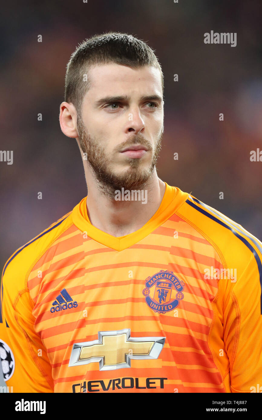 April 16, 2019 - Barcelona, Catalonia, Spain - April 16, 2019 - Barcelona -  Spain - David De Gea of Manchester United during the UEFA Champions League,  quarter-finals, 2nd leg football match