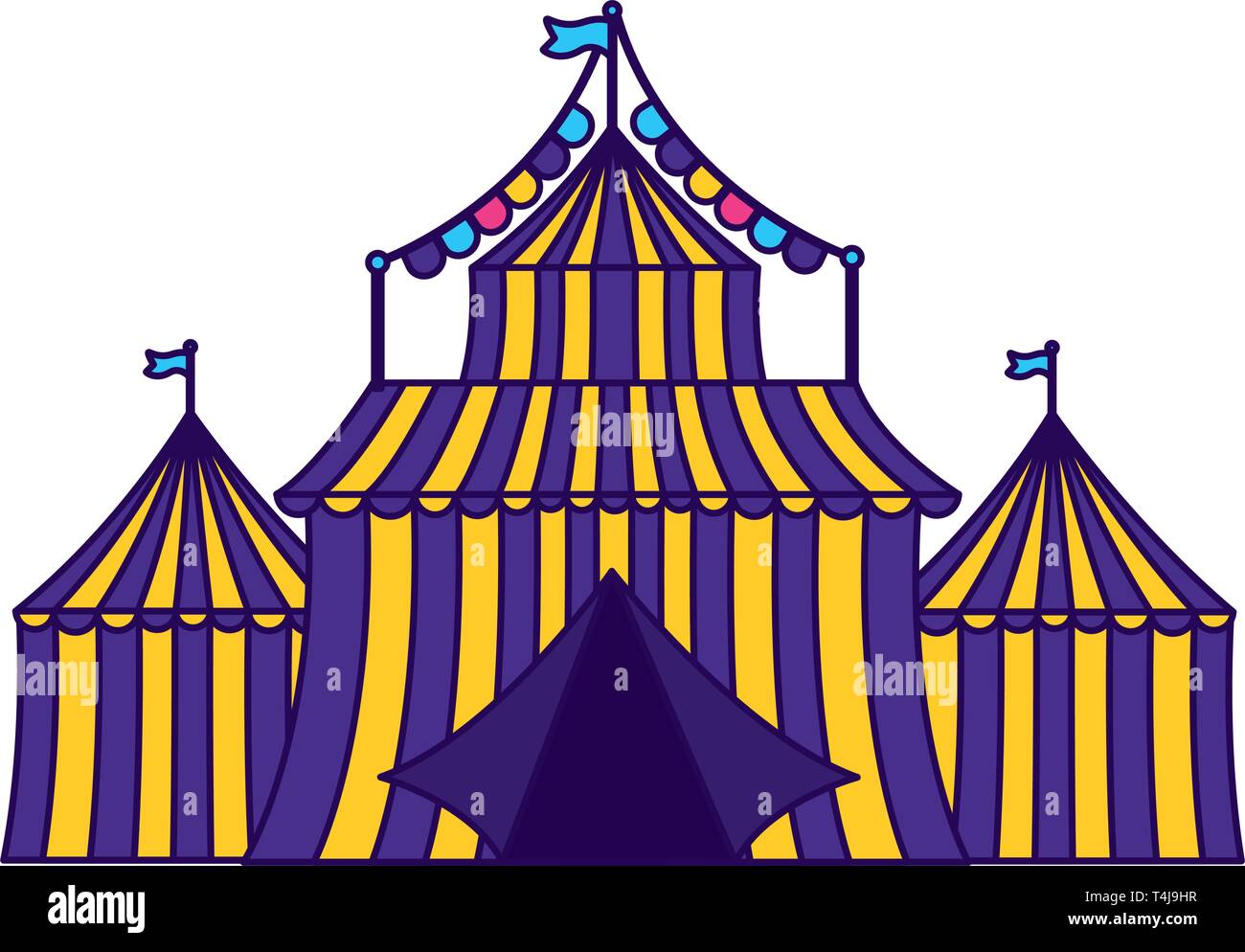 carnival tent amusement Stock Vector