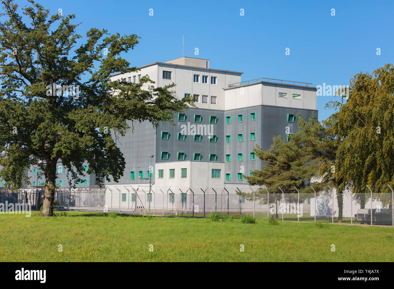 Kloten, Switzerland - September 30, 2016: the Zurich Airport Prison. The Zurich Airport Prison (German: Flughafengefangnis) is an extradition and rema Stock Photo