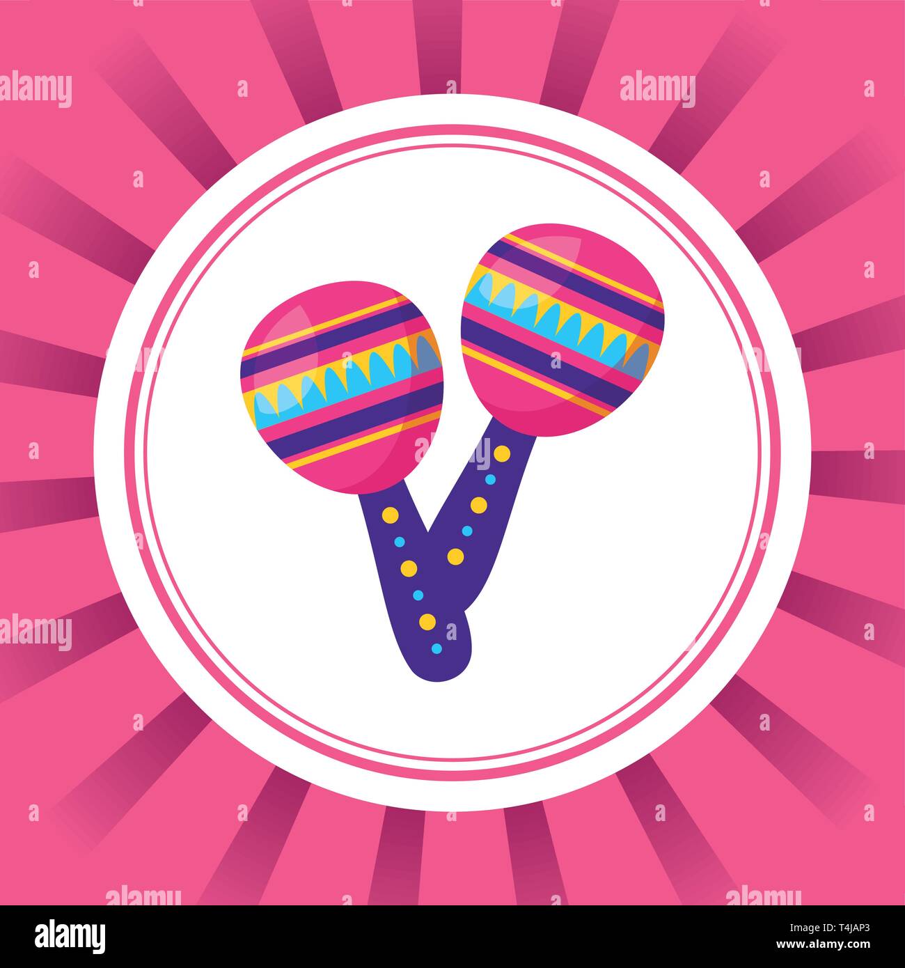 maracas music icon Stock Vector
