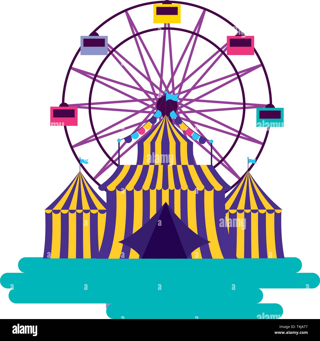 carnival tent ferris wheel Stock Vector Image & Art - Alamy