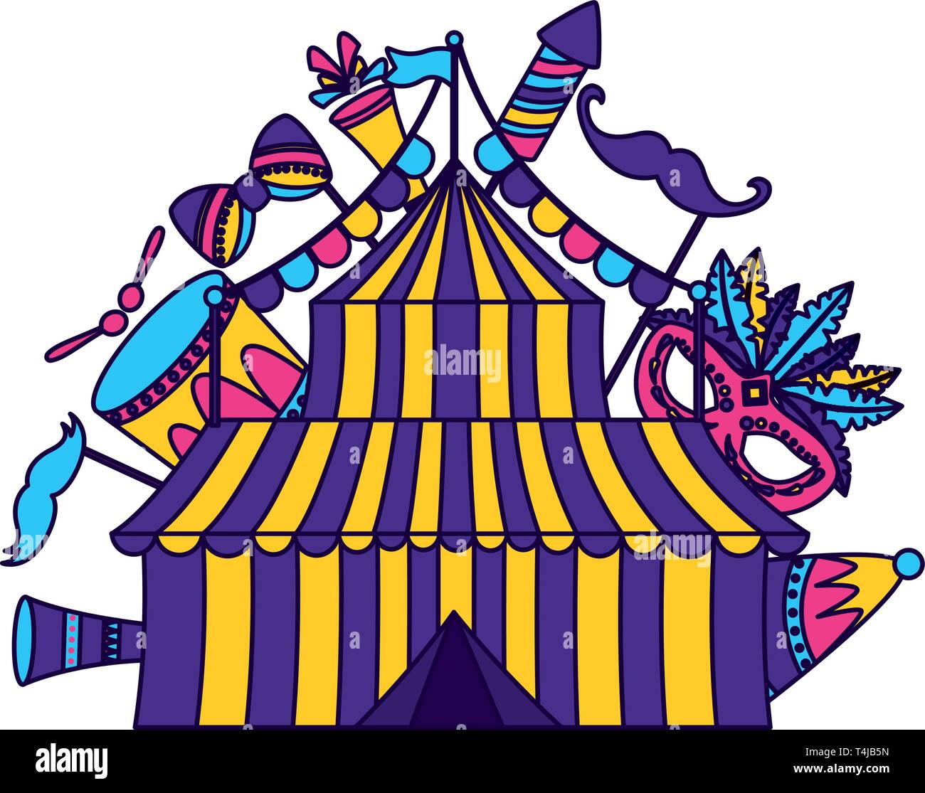 carnival tent amusement Stock Vector Image & Art - Alamy