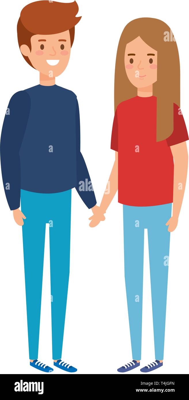 little kids couple characters Stock Vector Image & Art - Alamy