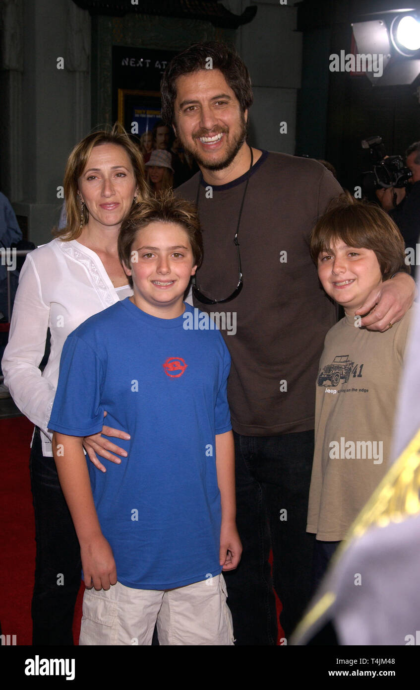 LOS ANGELES, CA. June 28, 2004: Actor RAY ROMANO & family at the Hollywood premiere of Anchorman. Stock Photo