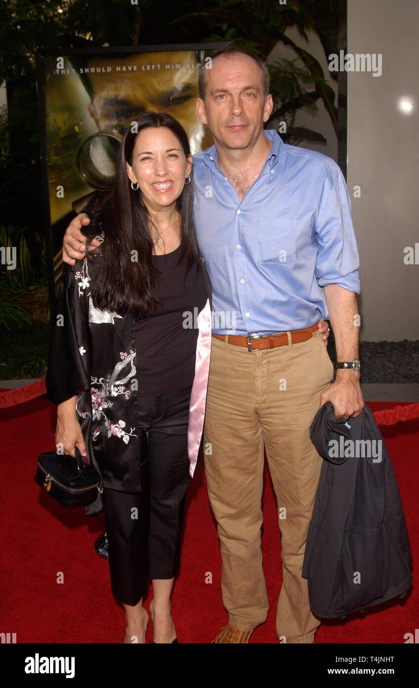 LOS ANGELES, CA. July 15, 2004: Actor TOMAS ARANA & wife at the world premiere, in Hollywood, of his new movie The Bourne Supremacy. Stock Photo
