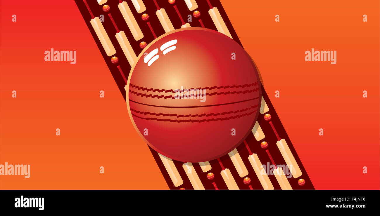 Cricket bat and ball vector hires stock photography and images Alamy