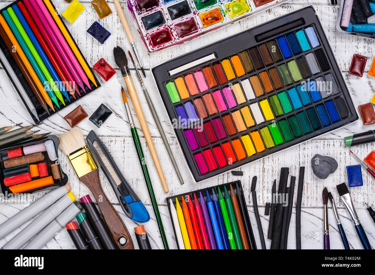 Artist accessories set Stock Photo Alamy