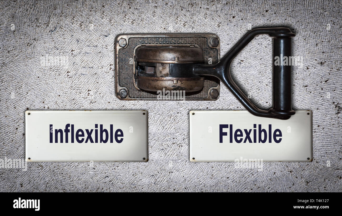 Wall Switch Flexible versus Inflexible Stock Photo - Alamy