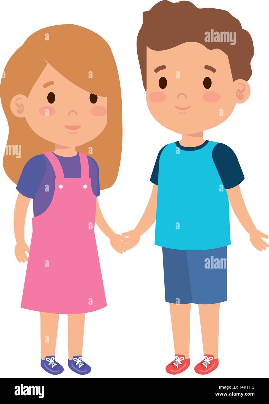 little kids couple characters Stock Vector Image & Art - Alamy
