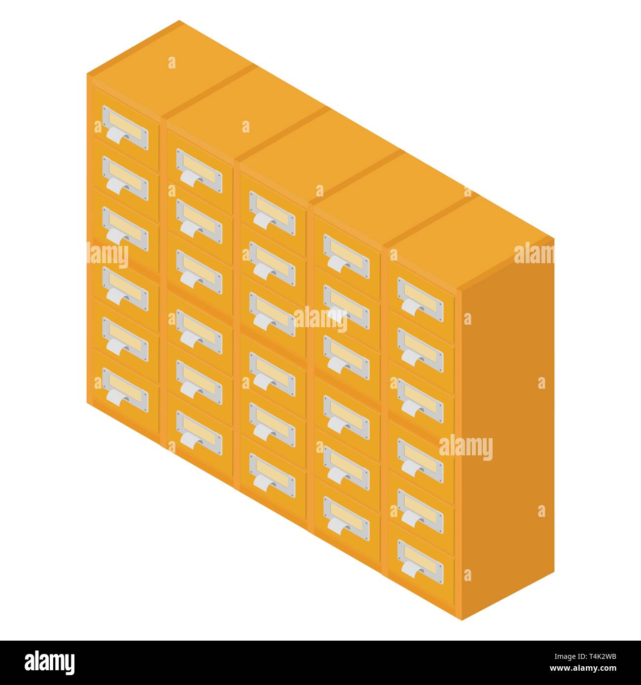 Library or archive reference card catalog. Database, knowledge base