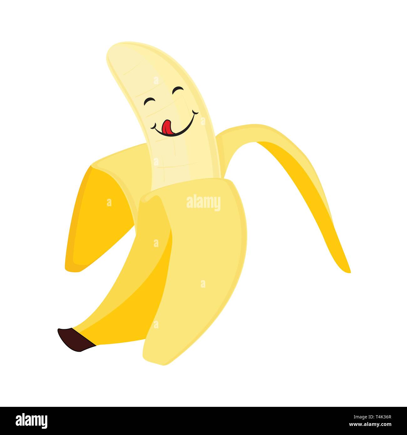 Peeled Banana Stock Vector Images Alamy