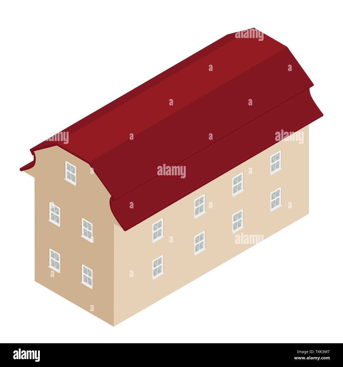House isometric view vector icon isolated on white background Stock ...