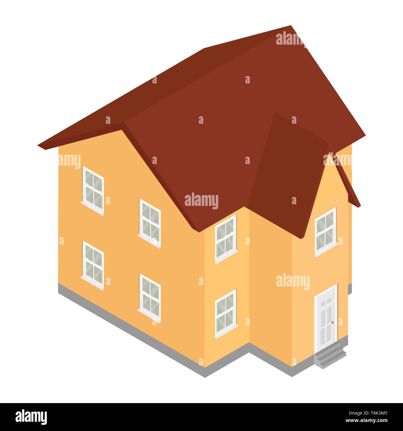 House isometric view vector icon isolated on white background Stock ...
