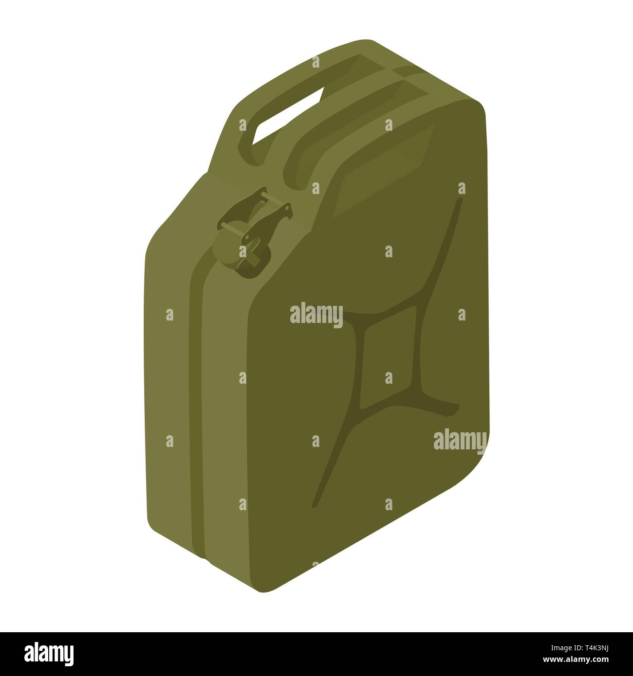 Fuel container jerrycan isometric view. Canister for gasoline, diesel