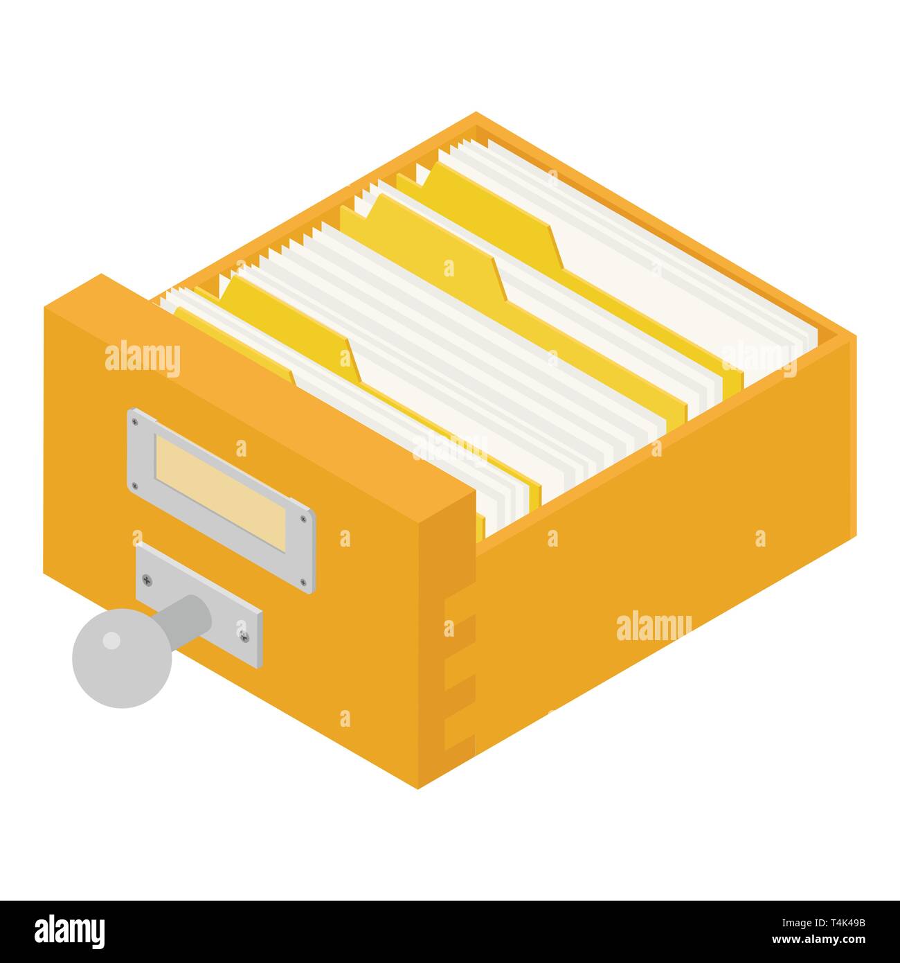Office files in a filing drawer, business administration and