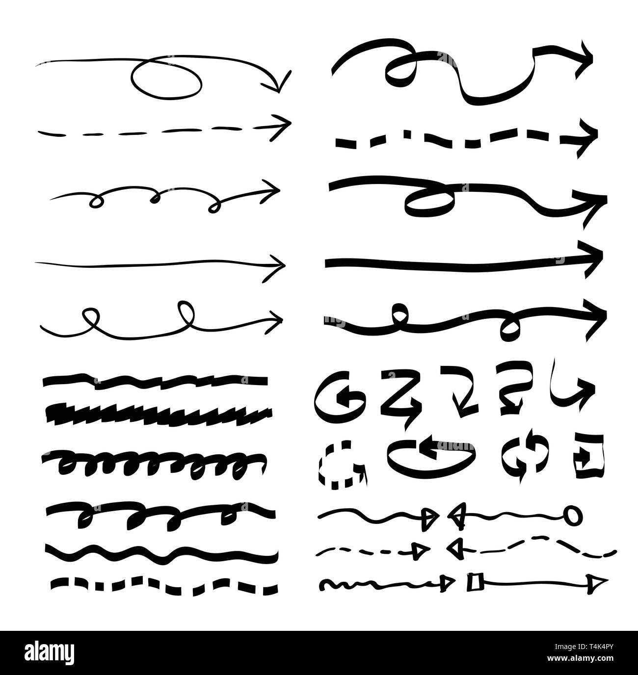 Curved arrow icon vector vectors Black and White Stock Photos & Images