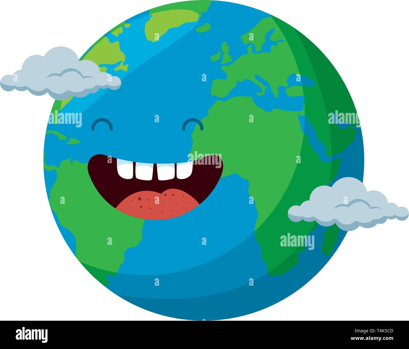 world planet earth with clouds character Stock Vector Image & Art - Alamy