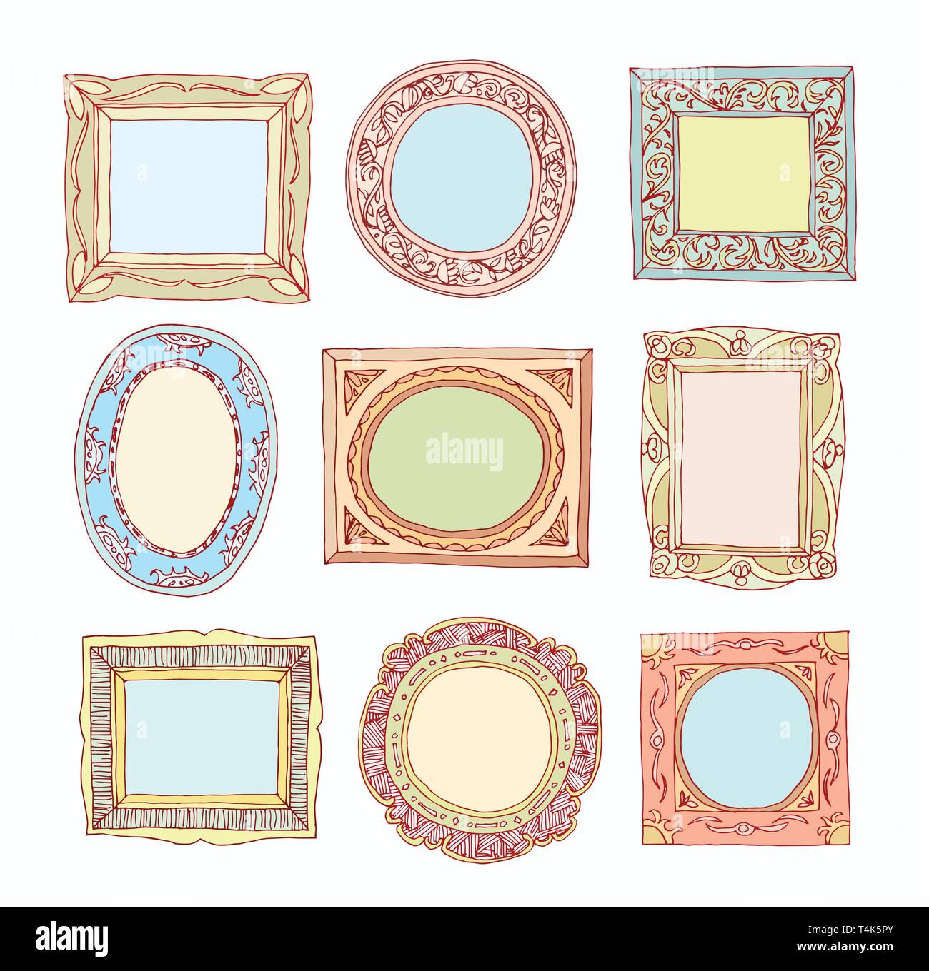 Rustic picture frames Stock Vector Images - Alamy