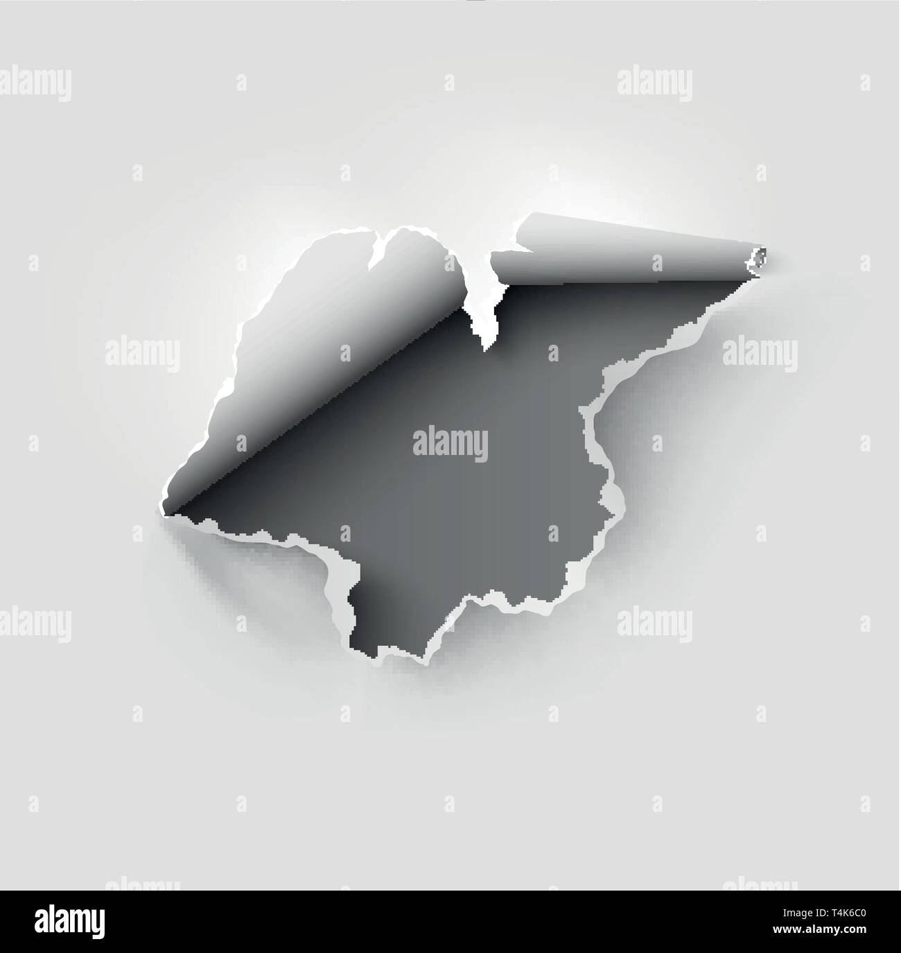 Hole in cardboard torn Stock Vector Images - Alamy