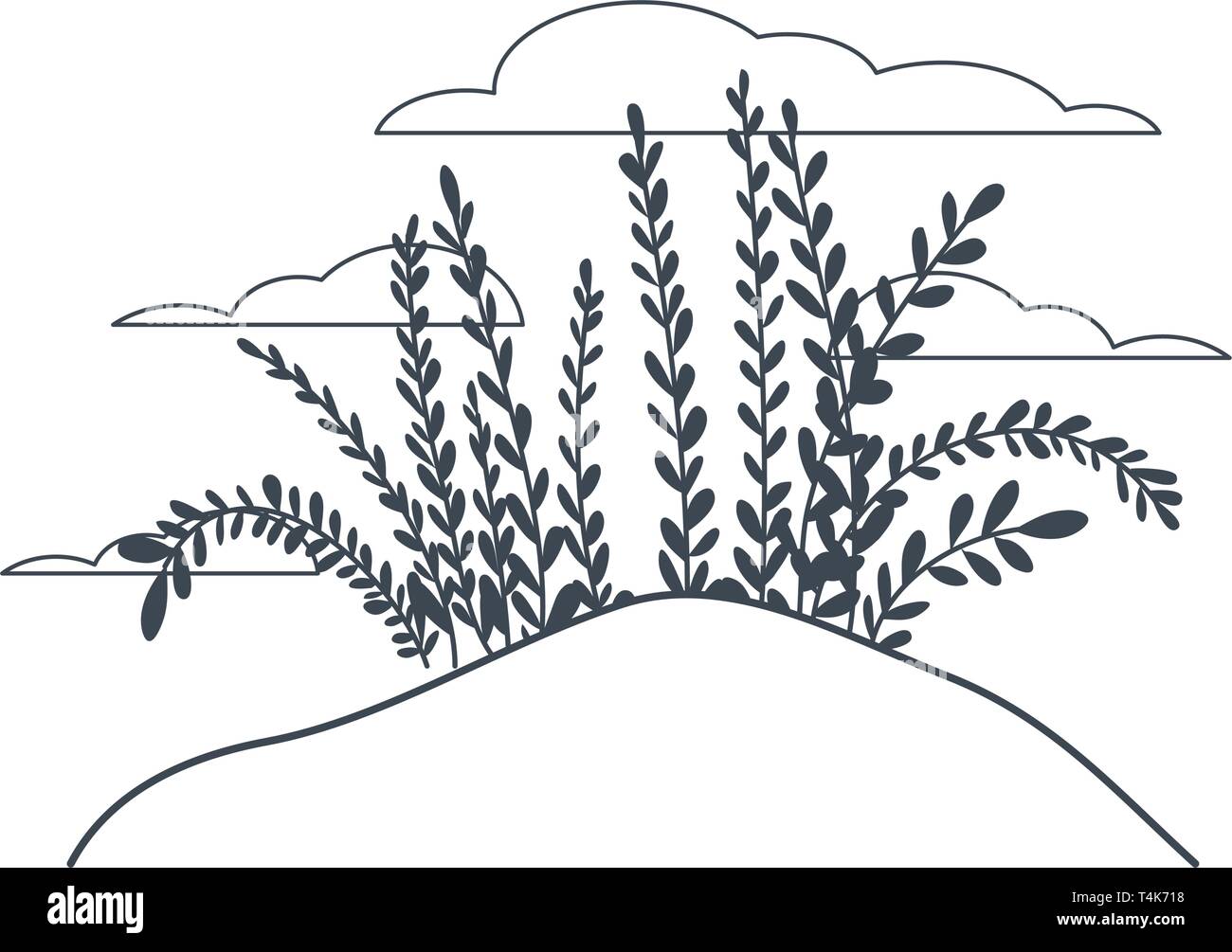 plant in landscape isolated icon Stock Vector Image & Art - Alamy