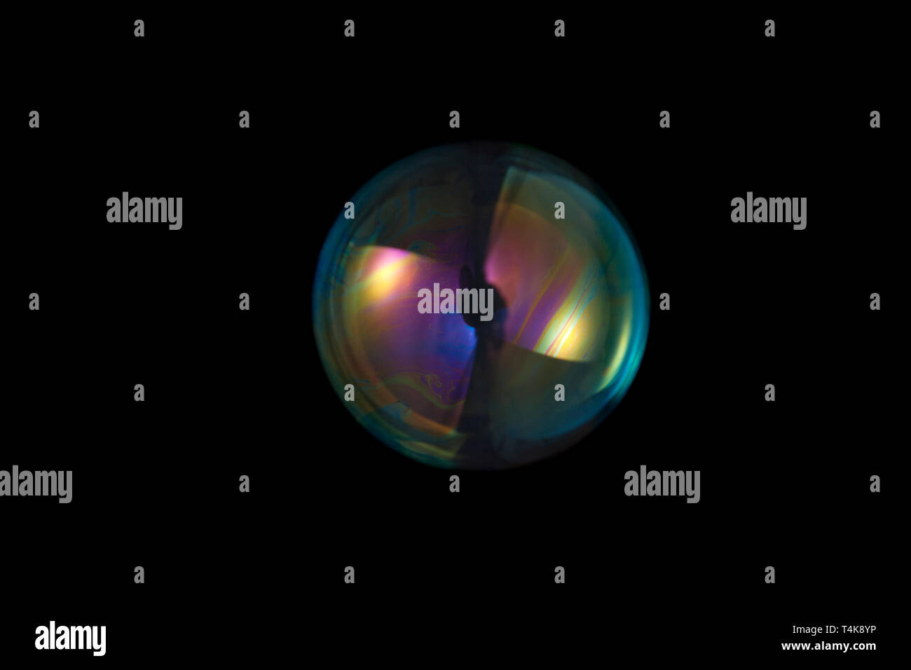 soup bubbles isolated on black background Stock Photo