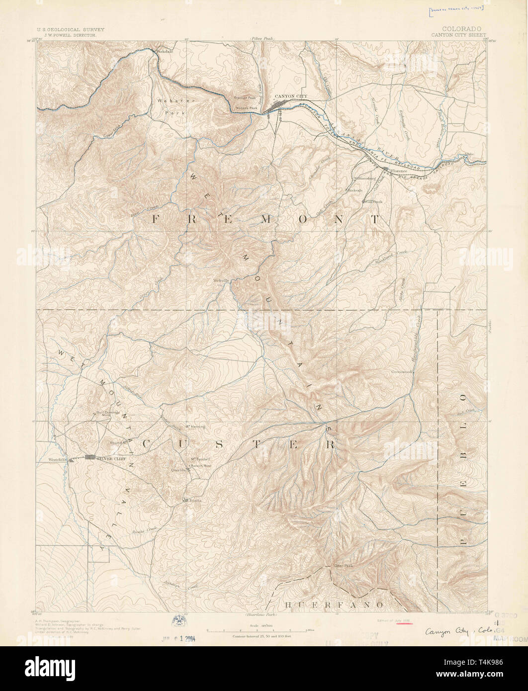 Map of canon city hi-res stock photography and images - Alamy