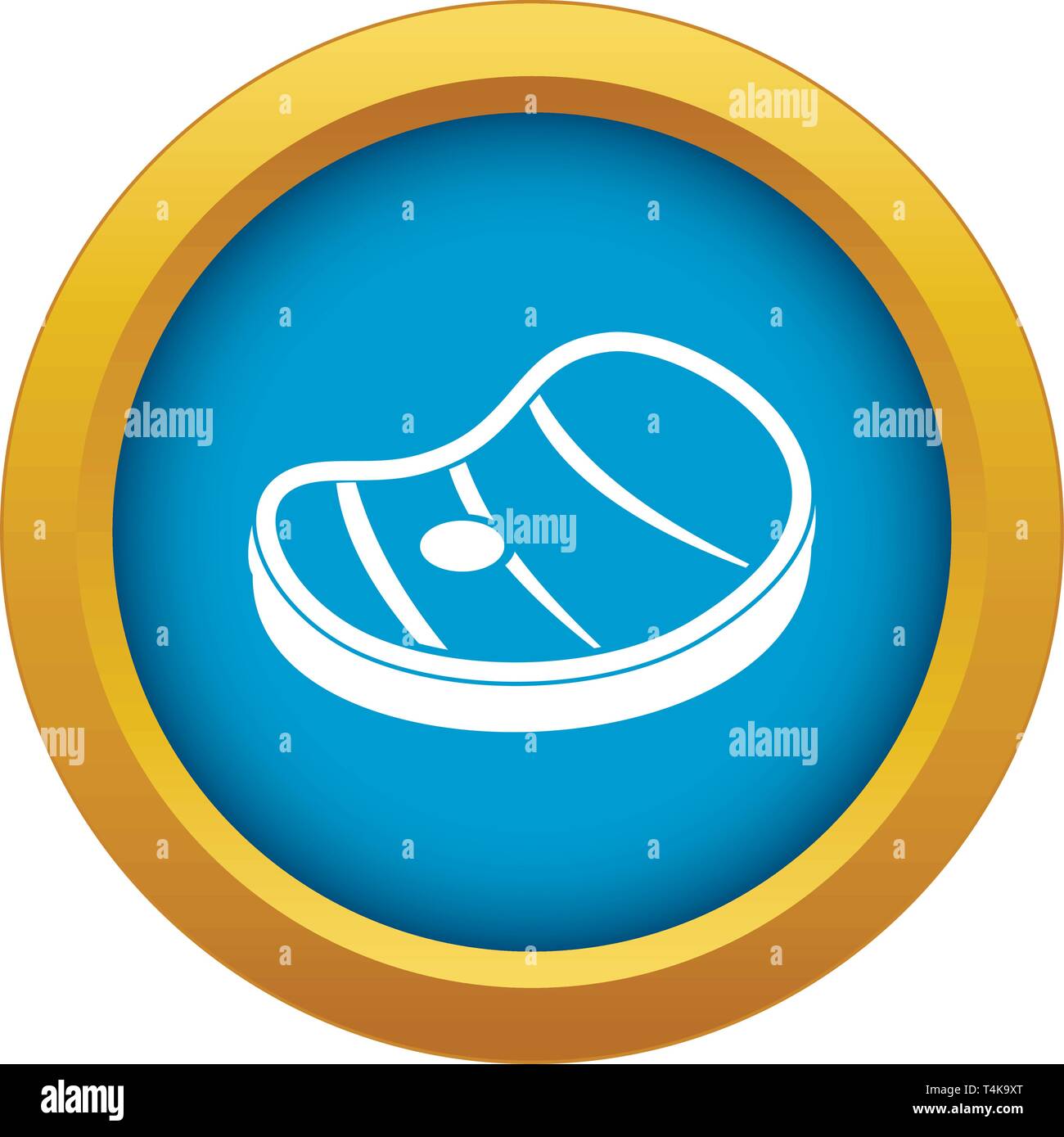 Steak of meat icon blue vector isolated Stock Vector Image & Art - Alamy