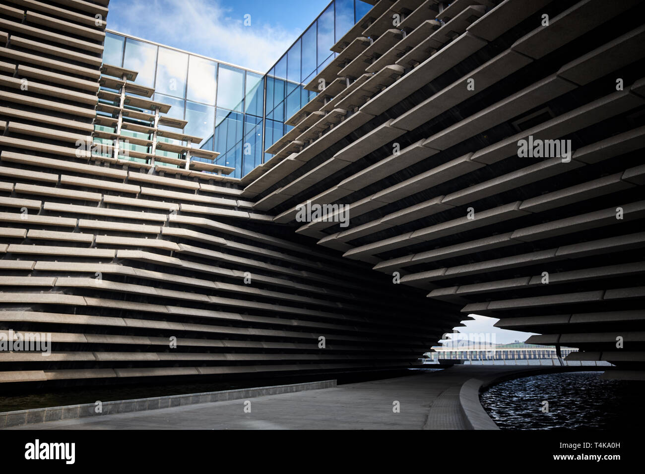 Dundee / Scotland - April 14th 2019: The exterior of the Victoria & Albert Museum in Dundee, Scotland. Stock Photo