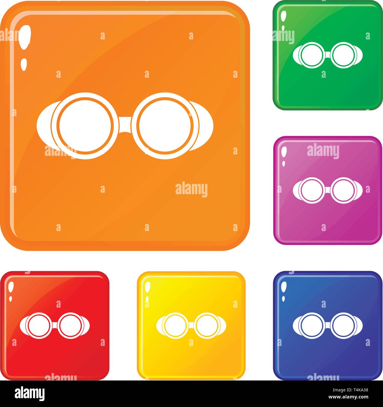 Welding glasses icons set vector color Stock Vector Image & Art Alamy