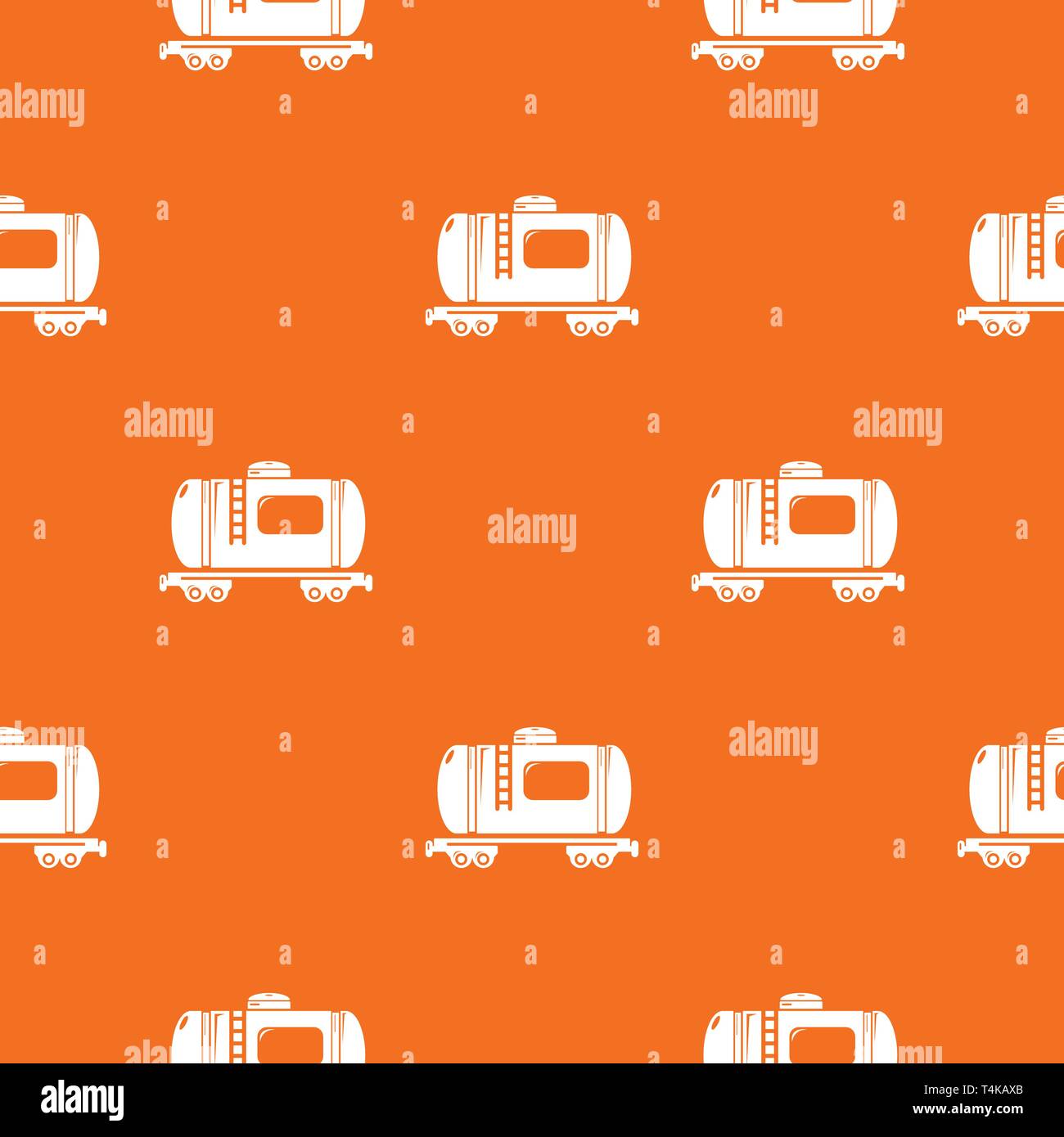 Gasoline railroad tanker pattern vector orange Stock Vector