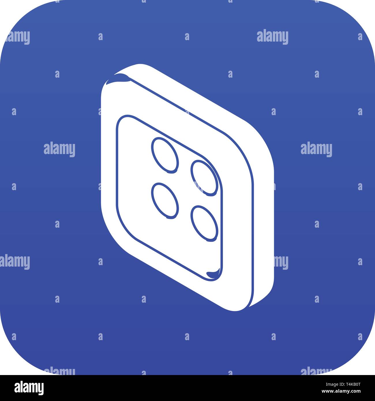 Square clothes button icon blue vector Stock Vector Image & Art - Alamy